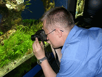 Séance de photographie de crevette à l'Aquarium de Monaco